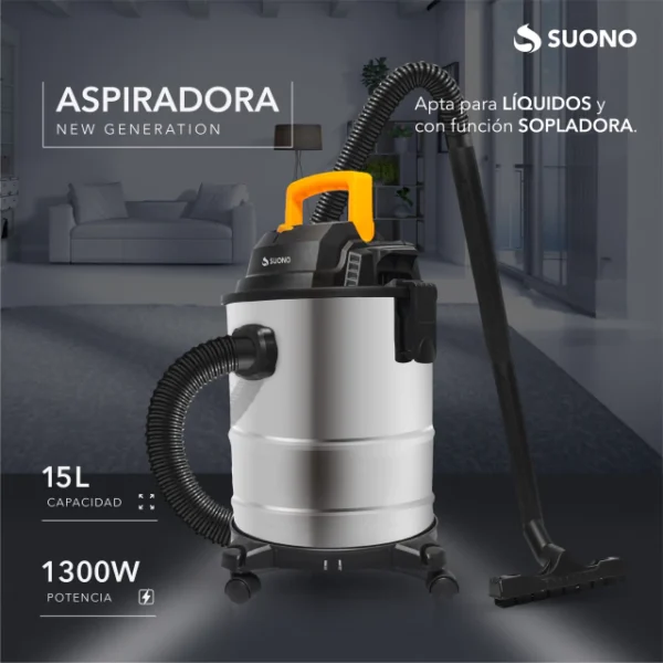 Aspiradora Industrial Suono 15L 1300W