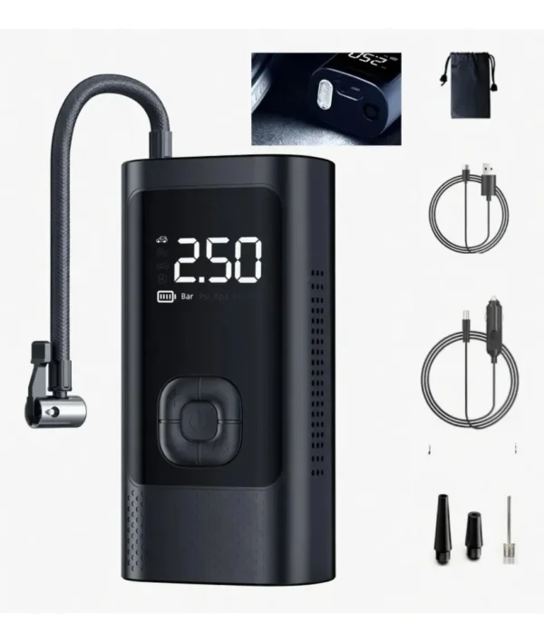 Inflador de Neumáticos Portátil Lambotech con Pantalla Digital para Auto